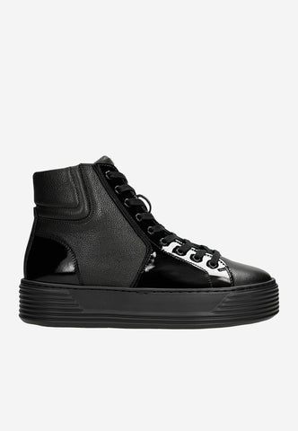 Wojas Black Leather Sneakers | 6413271