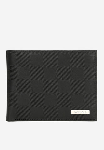 Wojas Black Leather Wallet with Decorative Pattern | 9109051