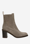 Wojas Dark Beige Velour Leather Ankle Boots | 5525662