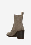 Wojas Dark Beige Velour Leather Ankle Boots | 5525662