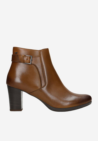 Wojas Brown Insulated Leather Ankle Boots with Strap | 5529153