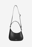 Wojas Black Asymmetric Leather Crossbody Bag | 8041151