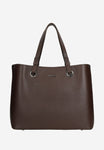 Wojas Dark Brown Leather Large Tote Bag | 8042752