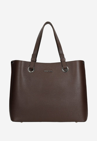 Wojas Dark Brown Leather Large Tote Bag | 8042752