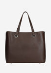 Wojas Dark Brown Leather Large Tote Bag | 8042752