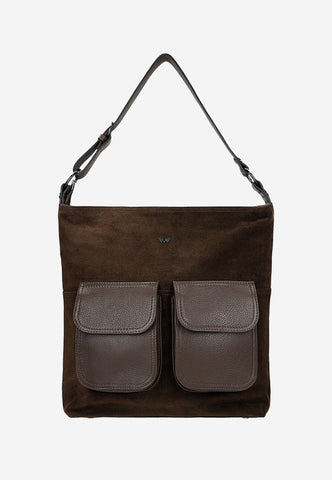 Wojas Dark Brown Leather Messenger Bag | 981973