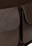 Wojas Dark Brown Leather Messenger Bag | 981973