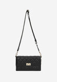 Wojas Black Quilted Leather Crossbody Bag | 8041551