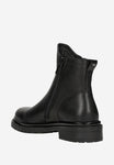 Wojas Black Leather Ankle Boots with Zipper | 5527851