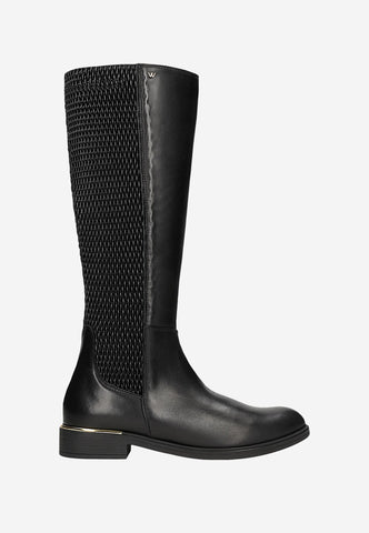 Wojas Black Insulated Leather Knee High Boots | 7106181