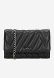 Wojas Black Quilted Leather Crossbody Bag | 8042951