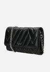 Wojas Black Quilted Leather Crossbody Bag | 8042951