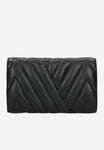 Wojas Black Quilted Leather Crossbody Bag | 8042951