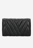 Wojas Black Quilted Leather Crossbody Bag | 8042951