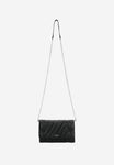 Wojas Black Quilted Leather Crossbody Bag | 8042951