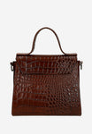 Wojas Brown Embossed Leather Crossbody Bag | 8040652