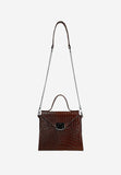 Wojas Brown Embossed Leather Crossbody Bag | 8040652