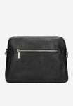 Wojas Black Leather Crossbody Bag with Logo | 8041951