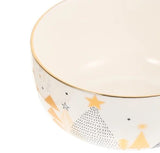 Christmas Theme Porcelain Cup with Gold Edges and Saucer Set | Royal-847