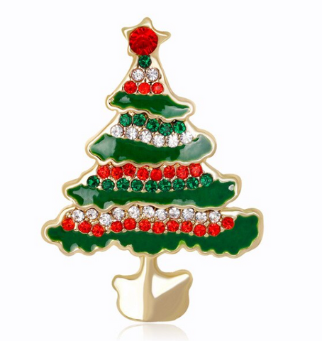 Classic Christmas Tree Brooch - Broszka | BR0-226