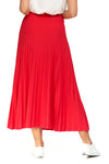 Red Pleated Skirt  | SD2700-001-R