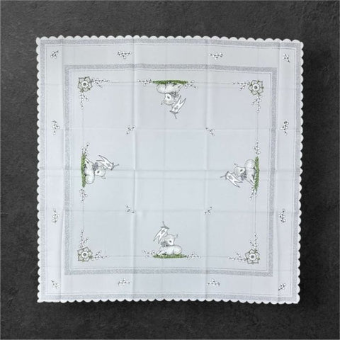 White Table Cloth with Easter Lamb | B15H-141-1