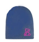 Jeans Blue Cotton Beanie with Bear Print 4-10 years | 48/065-DB