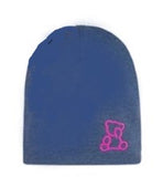 Jeans Blue Cotton Beanie with Bear Print 4-10 years | 48/065-DB