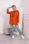 Orange Hoodie with Latches | 9358-O