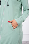 Mint Hooded Sweatshirt with Zip |8924-M