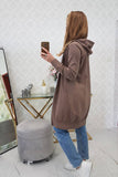 Cappuccino Hooded Sweatshirt with Zip |8924-C