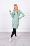 Mint Hooded Sweatshirt with Zip |8924-M