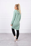 Mint Hooded Sweatshirt with Zip |8924-M