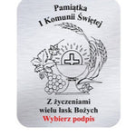 Silver Laminated Engraved Plate with Chalice - First Holy Communion | GRAVER0-3