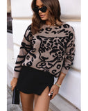 Cappuccino Panther Pattern Sweater | PANTERKA