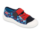 Befado Dark Blue Sneakers with Multicolor Pattern | 251X173