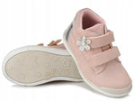 AC Girls' Light Pink Sneakers with Silver Flower | 194/23-P