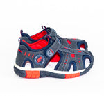 AC Boys' Dark Blue-Red Closed-toe Sandals | 399/21-DB