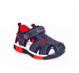 AC Boys' Dark Blue-Red Closed-toe Sandals | 399/21-DB