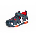 AC Boys' Dark Blue-Red Closed-toe Sandals | 399/21-DB