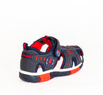 AC Boys' Dark Blue-Red Closed-toe Sandals | 399/21-DB