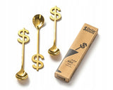 Set of Three Golden Dollar Spoons | GB-041