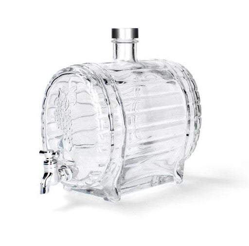 8.5 Liters Barrel Shape Glass Jar with Lid