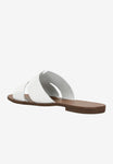 Wojas White Leather Slide Sandals  | 7400850