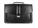 Black Leather Briefcase | 9000051